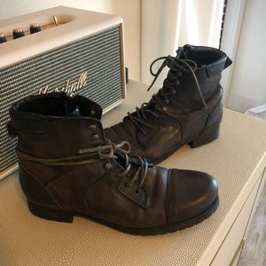 All saints combat moto boots
